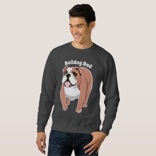Bulldog-Vater Men-Sweatshirt Sweatshirt (Vorne ganz)
