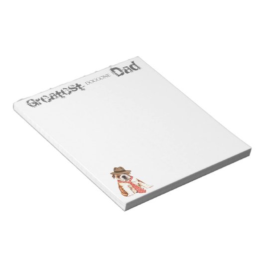 Bulldog-Vater Notizblock (angewinkelt)