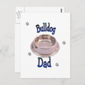 Bulldog-Vater Postkarte (Vorne/Hinten)
