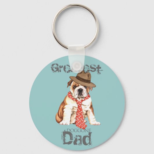 Bulldog-Vater Schlüsselanhänger (Vorderseite)