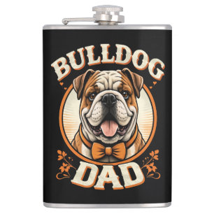 Bulldog-Vater – süßer vintage Bulldog-Vatertag Flachmann