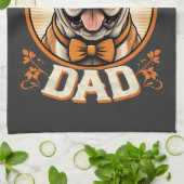 Bulldog-Vater – süßer vintage Bulldog-Vatertag Geschirrtuch (Gefaltet)