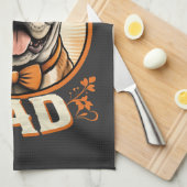 Bulldog-Vater – süßer vintage Bulldog-Vatertag Geschirrtuch (Viertel Falte)