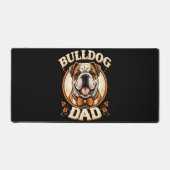 Bulldog-Vater – Süßer vintage Bulldog-Vatertag Schreibtischunterlage (Vorderseite)