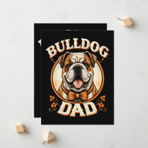 Bulldog-Vater – Süßer Vintage-Bulldogge zum Vatert Ankündigung