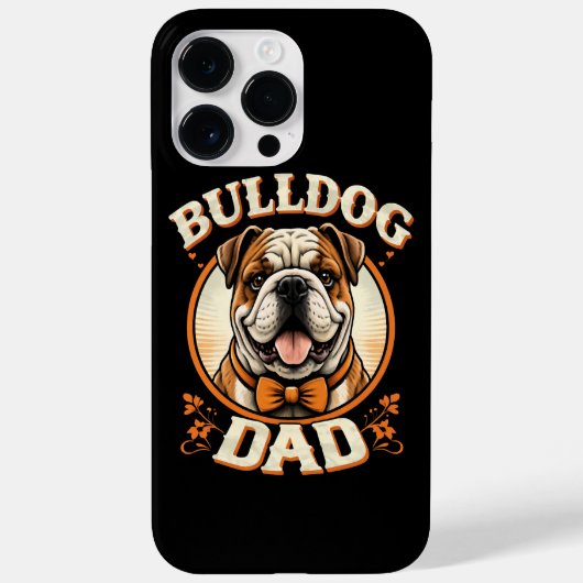 Bulldog-Vater – Süßer Vintage-Bulldogge zum Vatert Case-Mate iPhone Hülle (Rückseite)