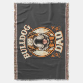 Bulldog-Vater – Süßer Vintage-Bulldogge zum Vatert Decke (Vorderseite Vertikal)