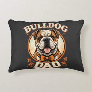 Bulldog-Vater – Süßer Vintage-Bulldogge zum Vatert Dekokissen