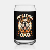 Bulldog-Vater – Süßer Vintage-Bulldogge zum Vatert Dosenglas (Vorderseite)