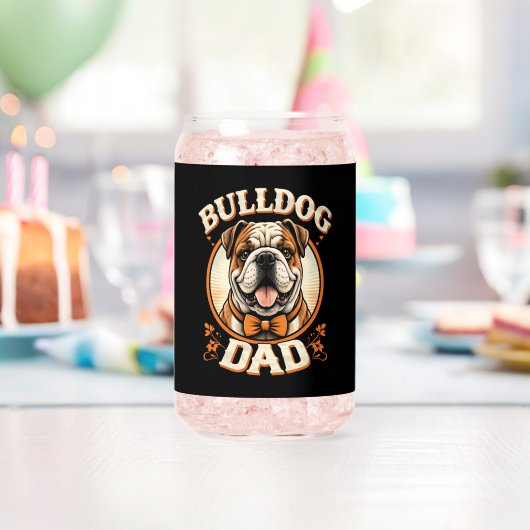 Bulldog-Vater – Süßer Vintage-Bulldogge zum Vatert Dosenglas (Insitu (Geburtstag))