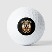 Bulldog-Vater – Süßer Vintage-Bulldogge zum Vatert Golfball (Vorderseite)