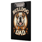 Bulldog-Vater – Süßer Vintage-Bulldogge zum Vatert Klemmbrett (Links)