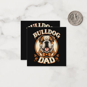 Bulldog-Vater – Süßer Vintage-Bulldogge zum Vatert Mitteilungskarte