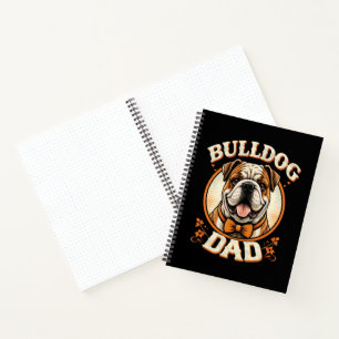 Bulldog-Vater – Süßer Vintage-Bulldogge zum Vatert Notizblock
