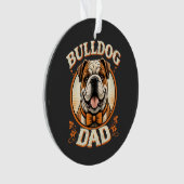 Bulldog-Vater – Süßer Vintage-Bulldogge zum Vatert Ornament (Vorderseite)