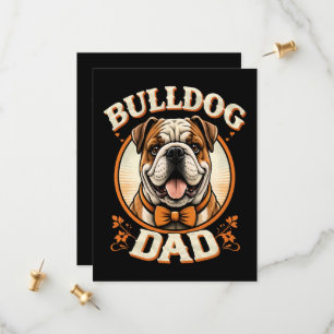Bulldog-Vater – Süßer Vintage-Bulldogge zum Vatert Save The Date