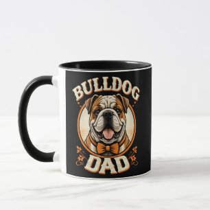 Bulldog-Vater – süßer vintage Bulldogge zum Vatert Tasse
