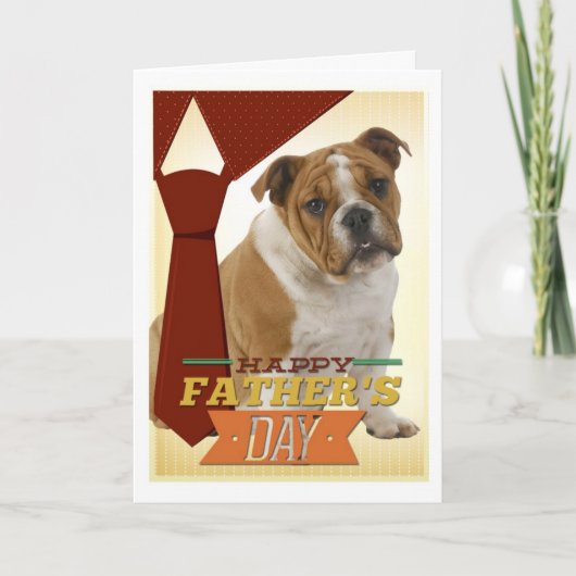 Bulldog-Vatertagskarte Karte (Vorderseite)