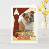 Bulldog-Vatertagskarte Karte (Gelbe Blume)