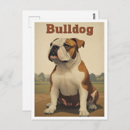 Bulldog Vintage Art Postkarte
