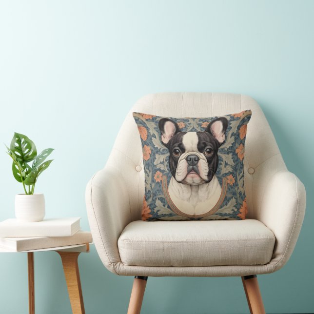 Bulldog Vintage Kunst Kissen (Stuhl )