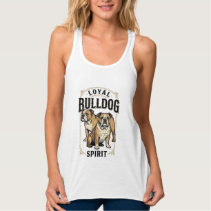 Bulldog Vintage-Shirt Doppel-Bulldogs-Gravur-T-Shi Tank Top