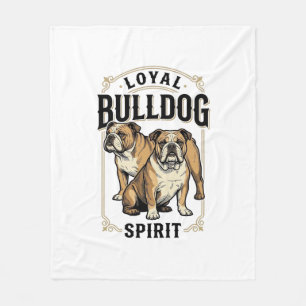 Bulldog Vintage-Shirt Twin Bulldogs Gravur Tee_ Fleecedecke