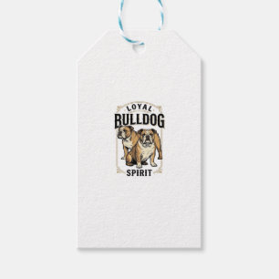 Bulldog Vintage-Shirt Twin Bulldogs Gravur Tee_ Geschenkanhänger
