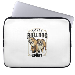 Bulldog Vintage-Shirt Twin Bulldogs Gravur Tee_ Laptopschutzhülle