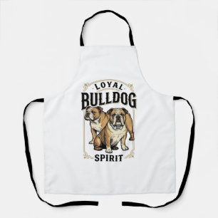 Bulldog Vintage-Shirt Twin Bulldogs Gravur Tee_ Schürze