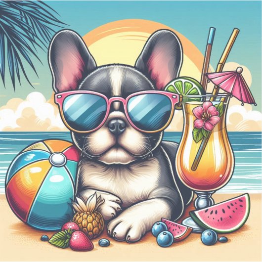 Bulldog Vinyl Sticker (Vorderseite)