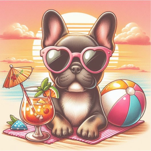 Bulldog Vinyl Sticker (Vorderseite)