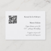 Bulldog Visitenkarte (Rückseite)