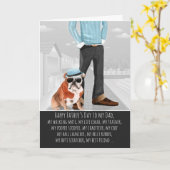 Bulldog vom Hundevatertag Karte (Gelbe Blume)