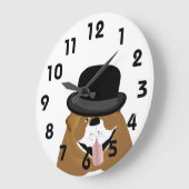 Bulldog Wall Clock Große Wanduhr (Winkel)