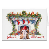 Bulldog Warte für den Weihnachtsfeuer (Vorderseite (Horizontal))