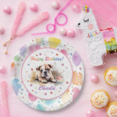 Bulldog-Watercolor-Papierplatte Pappteller (Party)