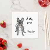Bulldog Wedding Cocktail Napkin Serviette (Beispiel)