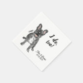 Bulldog Wedding Cocktail Napkin Serviette (Ecke)