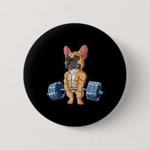 Bulldog Weightlift Fauna Deadlift Fitness Gym Fu Button
