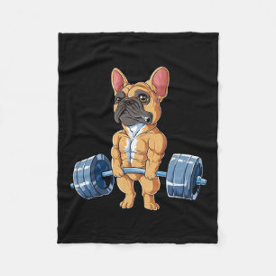 Bulldog Weightlift Fauna Deadlift Fitness Gym Fu Fleecedecke