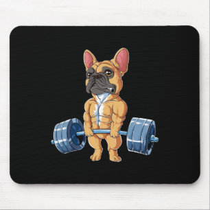 Bulldog Weightlift Fauna Deadlift Fitness Gym Fu Mousepad
