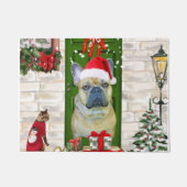 Bulldog Weihnachten Fußmatte (Vorderseite)
