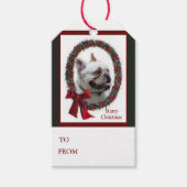 Bulldog Weihnachten Geschenkanhänger (Vorderseite)