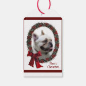 Bulldog Weihnachten Geschenkanhänger (Rückseite)