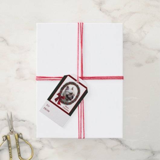 Bulldog Weihnachten Geschenkanhänger (Mit Garn)
