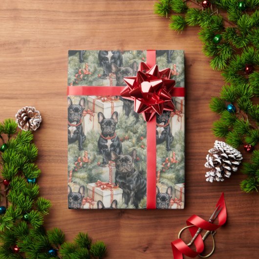 Bulldog Weihnachten Geschenkpapier (Feiertagsgeschenk)
