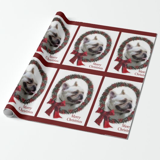 Bulldog Weihnachten Geschenkpapier (Ungerollt)