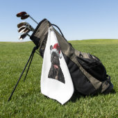 Bulldog Weihnachten Golfhandtuch (Gras)