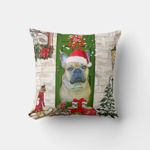 Bulldog Weihnachten Kissen